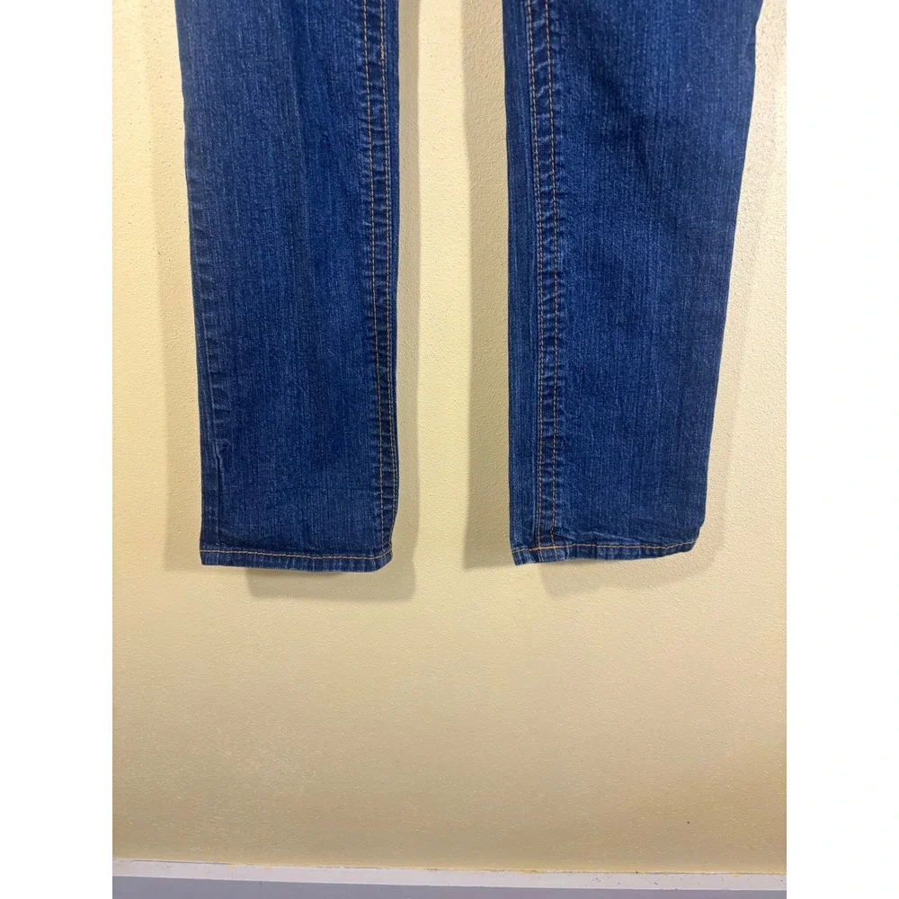 Baby Phat Womens Medium Wash Embroidered Cat Logo Slim Jeans Blue Size 9 Y2K